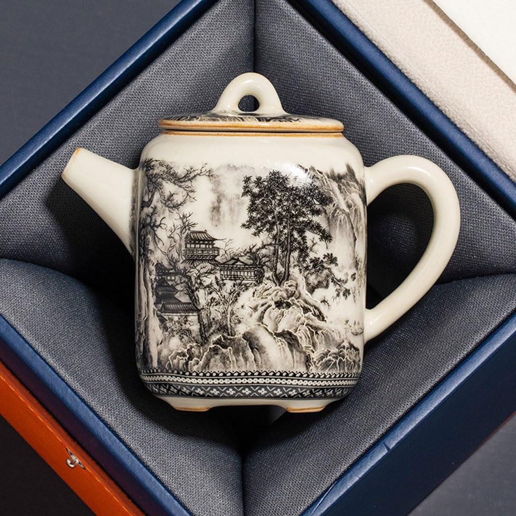 Czajnik podróżny, herbata popołudniowa, pojedynczy dzbanek do herbaty, zestaw do herbaty Kung Fu, ceramiczny czajniczek do parzenia i picia herbaty, czajnik domowy, zielony czajniczek do herbaty