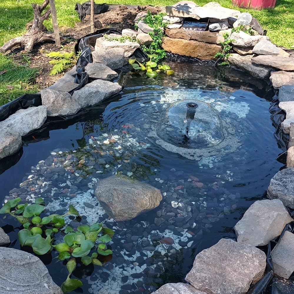 Rivestimento flessibile per laghetto resistente, 4 x 9 m, per giardini, piscine, fontane, ruscelli, membrana gommata per laghetto fai da te, costruzione a cascata, pellicola durevole per stagni di