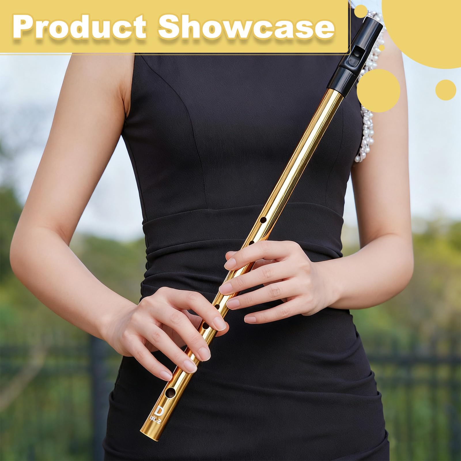 Flûte Irlandaise Tin Whistle Tonalité D Son Exceptionnel Flûte à Bec Pour Débutants Amateurs de Musique avec Étui Protecteur
