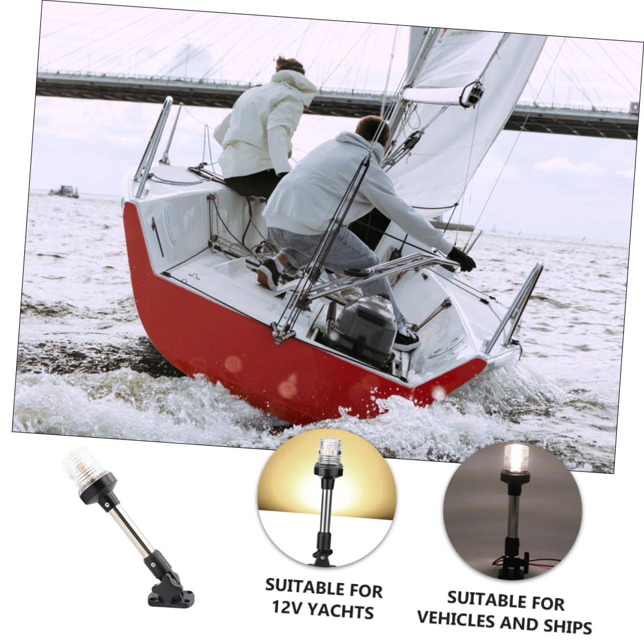 Homoyoyo Luce di Navigazione LED 12v Dc 360° per Yacht e Barca