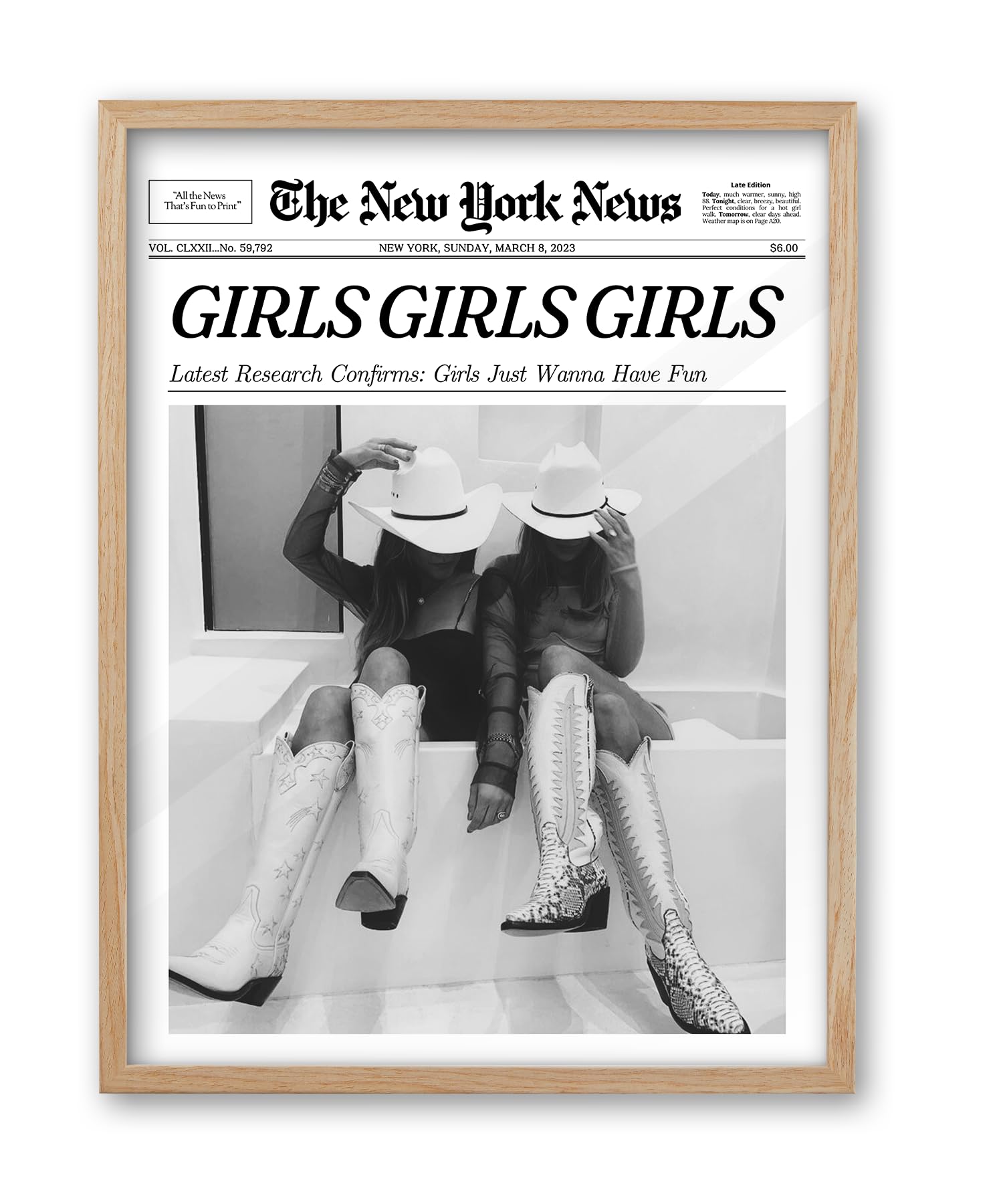 iHery Girls Just Wanna Have Fun: A Closer Look at Trendy Cowgirl Wall Art