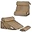 Bedluxe Adjustable 4pcs Bed Wedge Pillow Set, Memory Foam Wedges Pillow Post Surgery for Back, Neck, Leg Pain Relief, Pillows Wedge for Sleeping, Sitting up in Bed, Acid Reflux and GERD, Brown