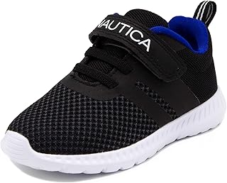 Nautica Kids Boys Fashion Sneaker Athletic Running Shoe with Stap for Toddler and Little Kids-Towhee-Black-5