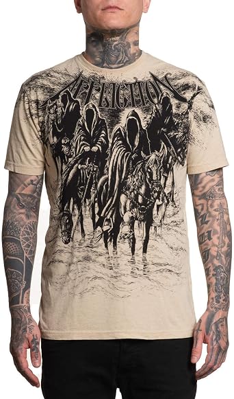 Affliction Mens T-Shirt Black Hunt