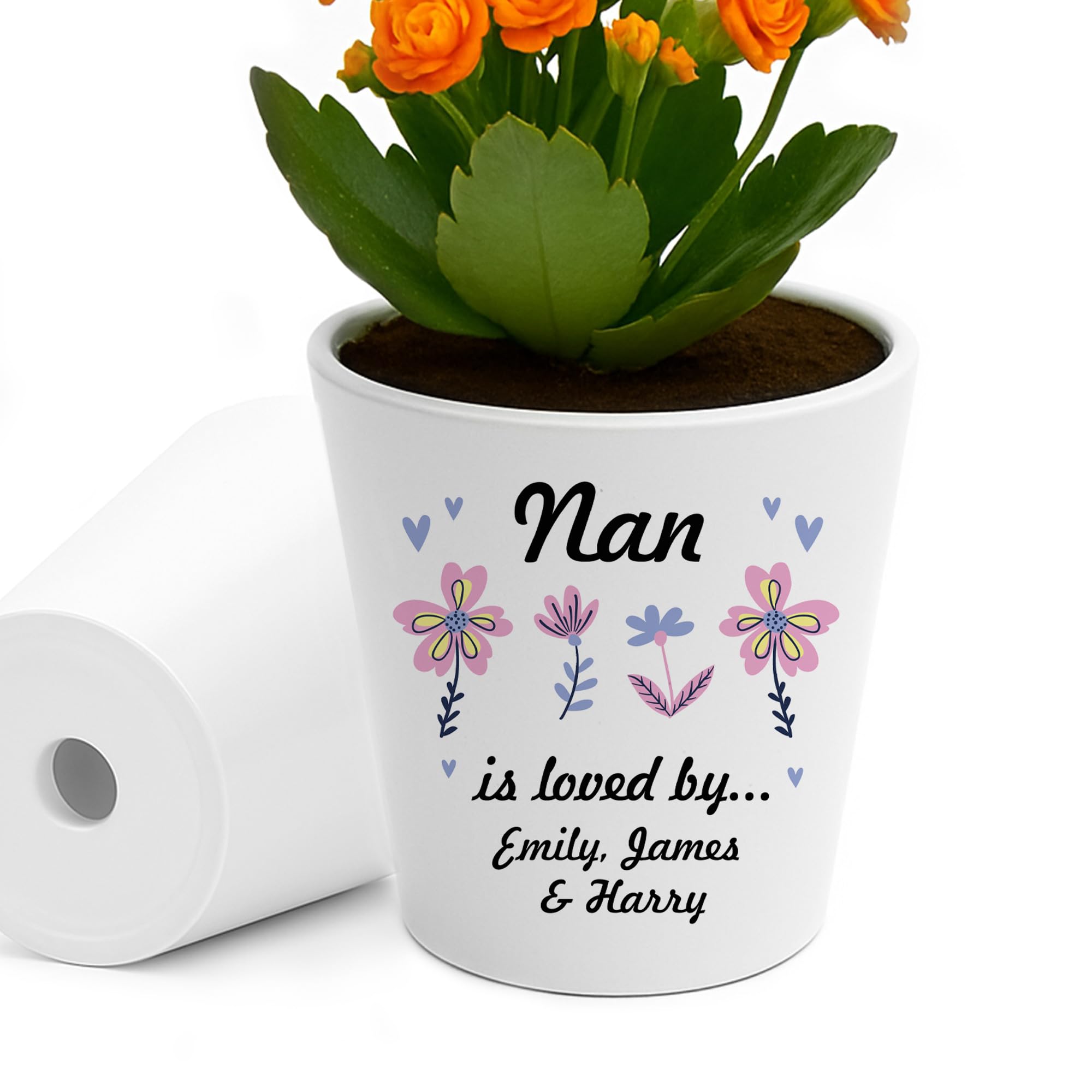 RED OCEAN Personalised Nan Gifts For Birthday Christmas Plant Pot Nan Is Loved By Gifts For From Grandchildren Unique Garden Gift Ideas