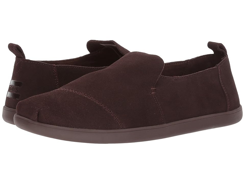 

TOMS Deconstructed Alpargata (Chocolate Brown Suede) Men's Slip on Shoes
