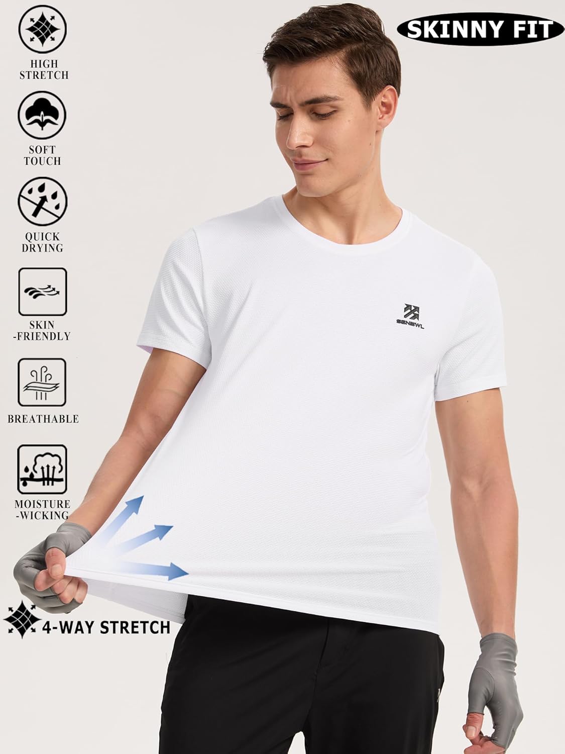 Moisture Wicking Quick Dry Soft Pickleball Workout Hiking Camping Running Shirts for Men Outdoor Sports - Image 3