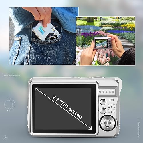 Miniatura 4 de Cámara digital 4k de 48 MP, cámaras para fotografía con tarjeta de 32 GB, cámara de vlogging con pantalla TFT de 2.7 pulgadas, zoom 8X compacto