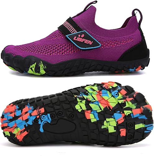 UBFEN Zapatos de agua para niños y niñas, calcetines acuáticos descalzos, playa, deportes, natación, piscina, secado rápido, ligeros, niños pequeños