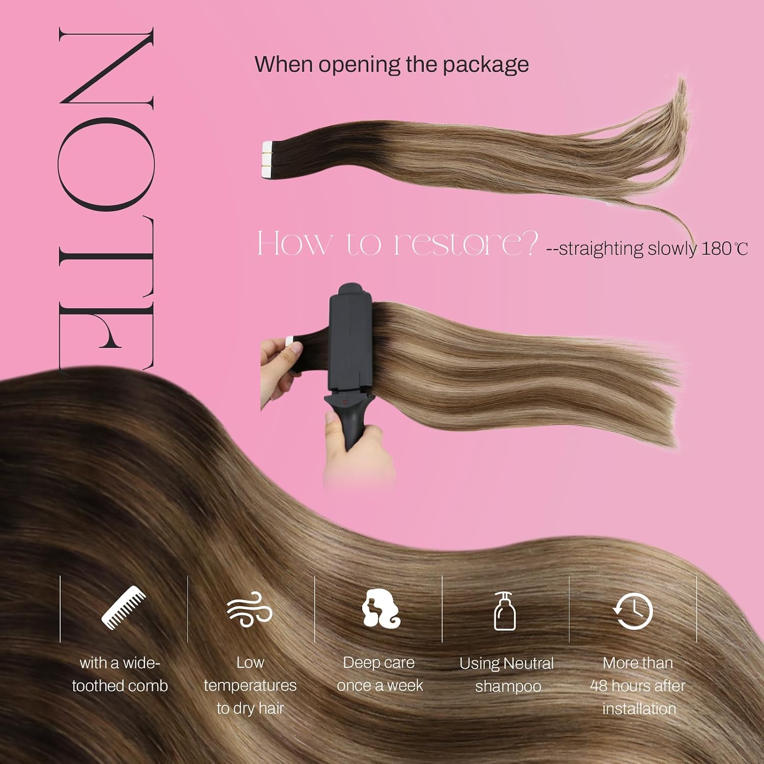 Moresoo Tape in Extensions Human Hair Balayage Dark Brown to Brown Mix with Blonde Tape in Hair Extensions Ombre Human Hair Extensions Glue in Real Hair 20 Inch #4/10/16 20pcs 50g