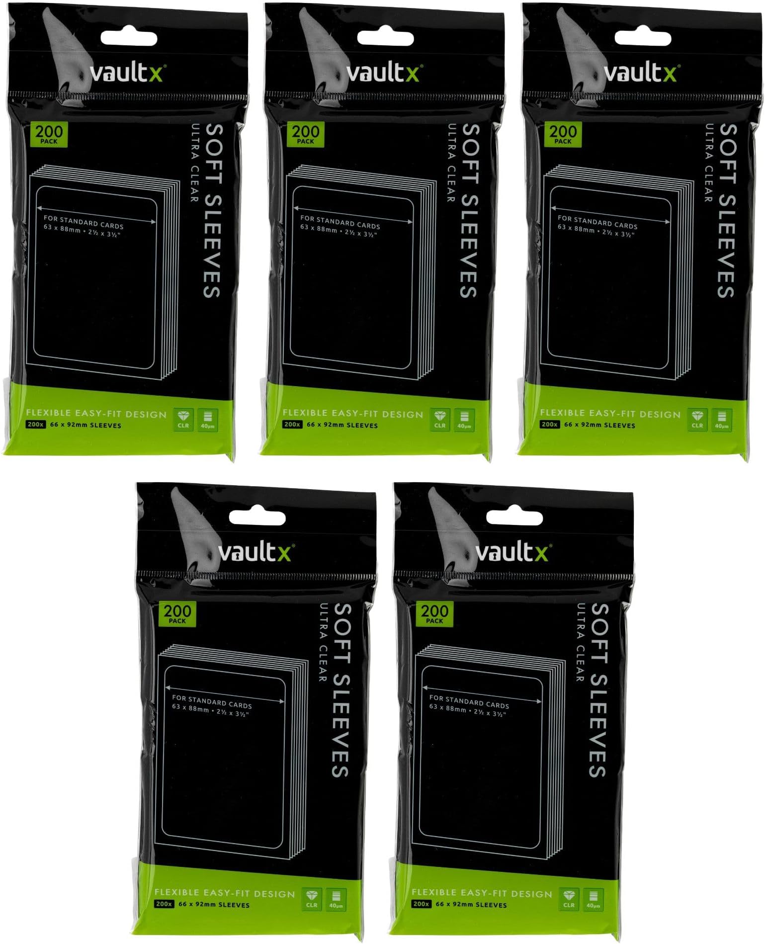 Trading Card Penny Sleeves, Soft, High Clarity, Inner Sleeves, Collectible Card Games, Sports, TCG (1000 Pack)