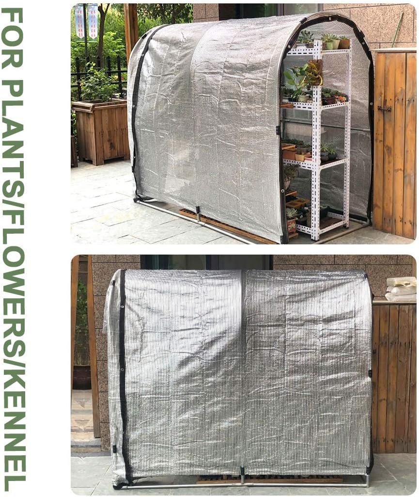 Reinforced Mesh Sun Shade Cloth, PE Fabric Sun Shade Cover With Eyelets, Greenhouse Silver Mesh Tarp, Shade Net for Patios Pergola Roof Canopy Cover (Size : 2x3m(6x10ft))