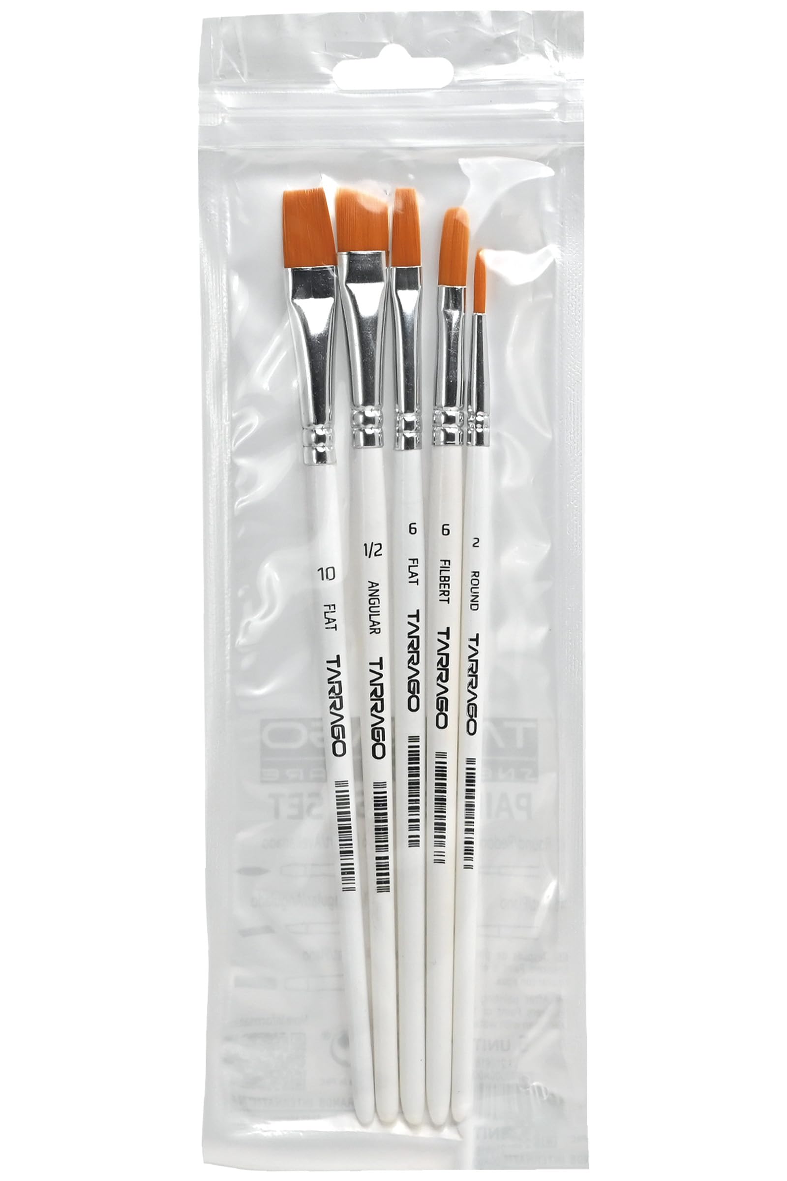 TSI 49032 Set Di 10 Pennelli In Setola Di Maiale – Misure Dal N.2 Al N.20, Manico In Legno, Per Scuola, Hobby E Lavoro - 3