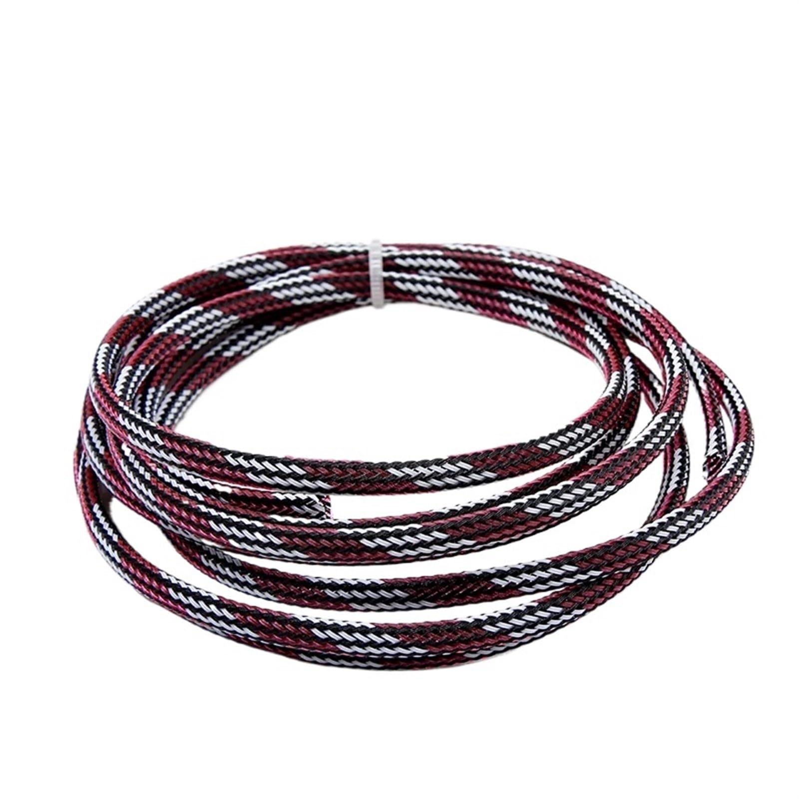 Kabelkanal 2/10 Meter PET erweiterbare geflochtene Kabelhülse 2/4/6/8/10/12/14/16/20/25/30/40 mm Isolierung Nylon Drahtschutz Kabelmantel bunt(Black White Pink,40mm,10 Meters)