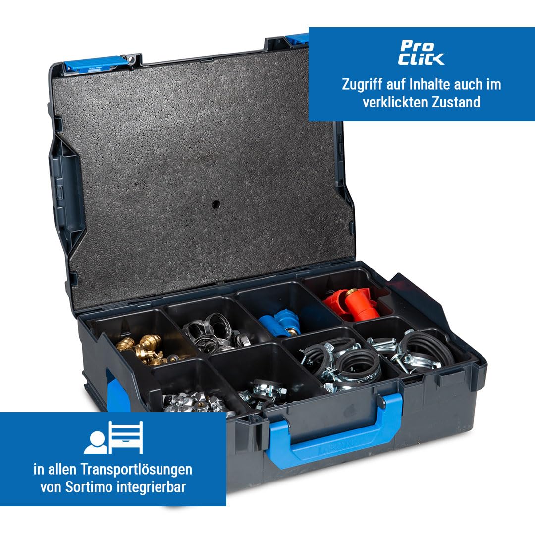 Sortimo L-BOXX 136 G4 con inserto per piccole parti, 8 cavità