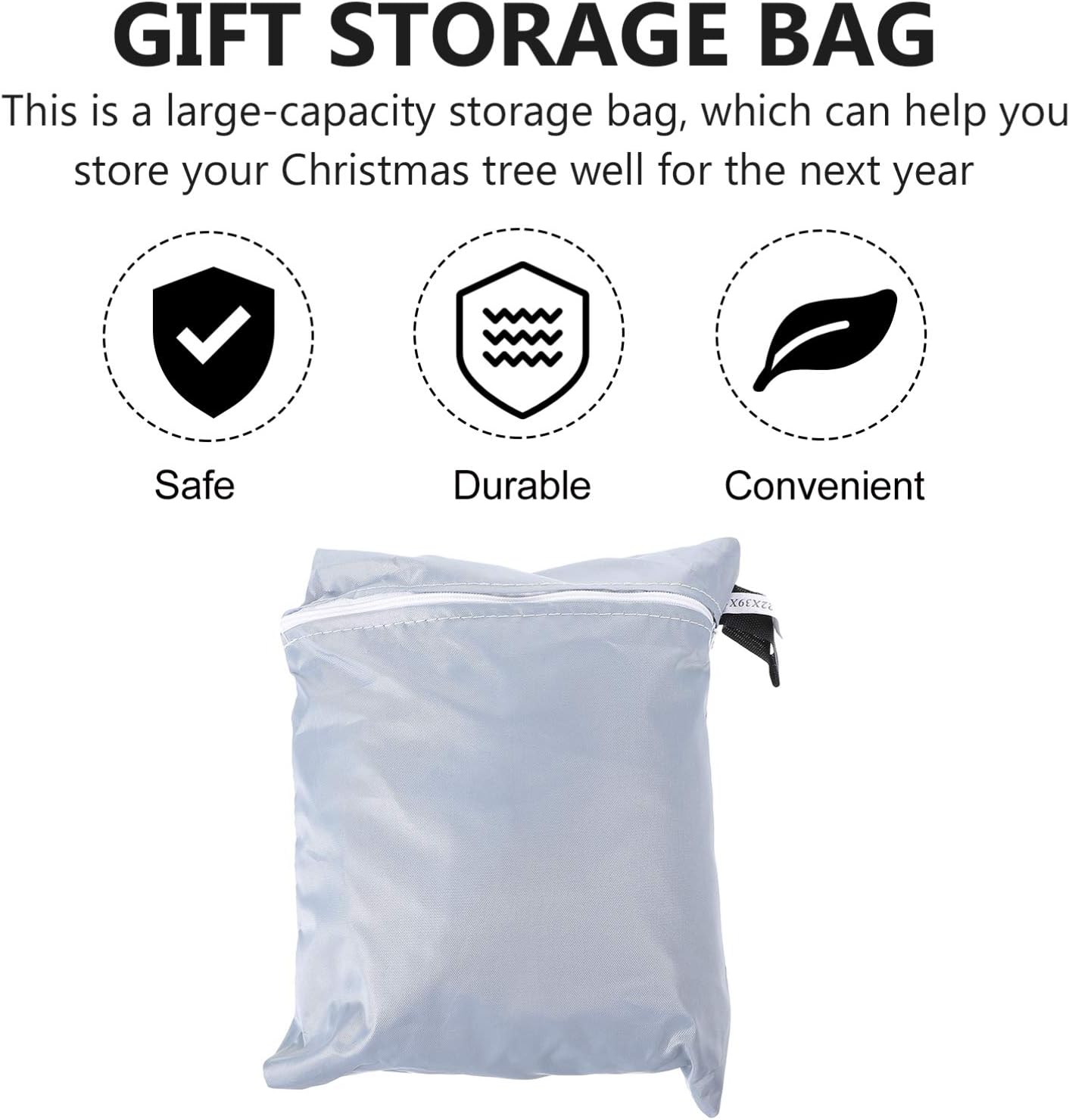 Xmas Tree Storage Bag, Portable Zipper Polyester Cloth Home Storage