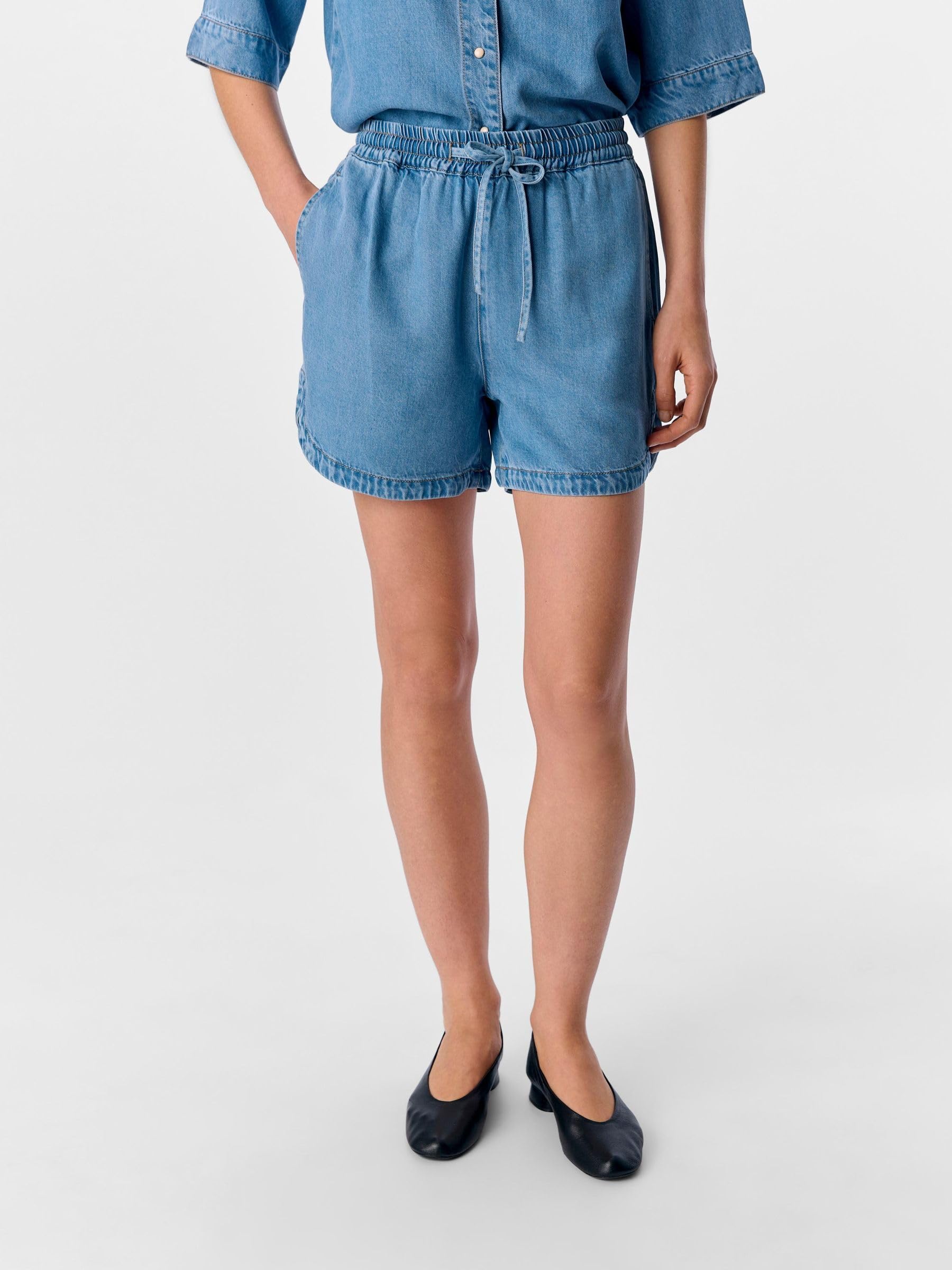 Object Female Jeansshorts Casual Short en Jean décontracté pour Femme