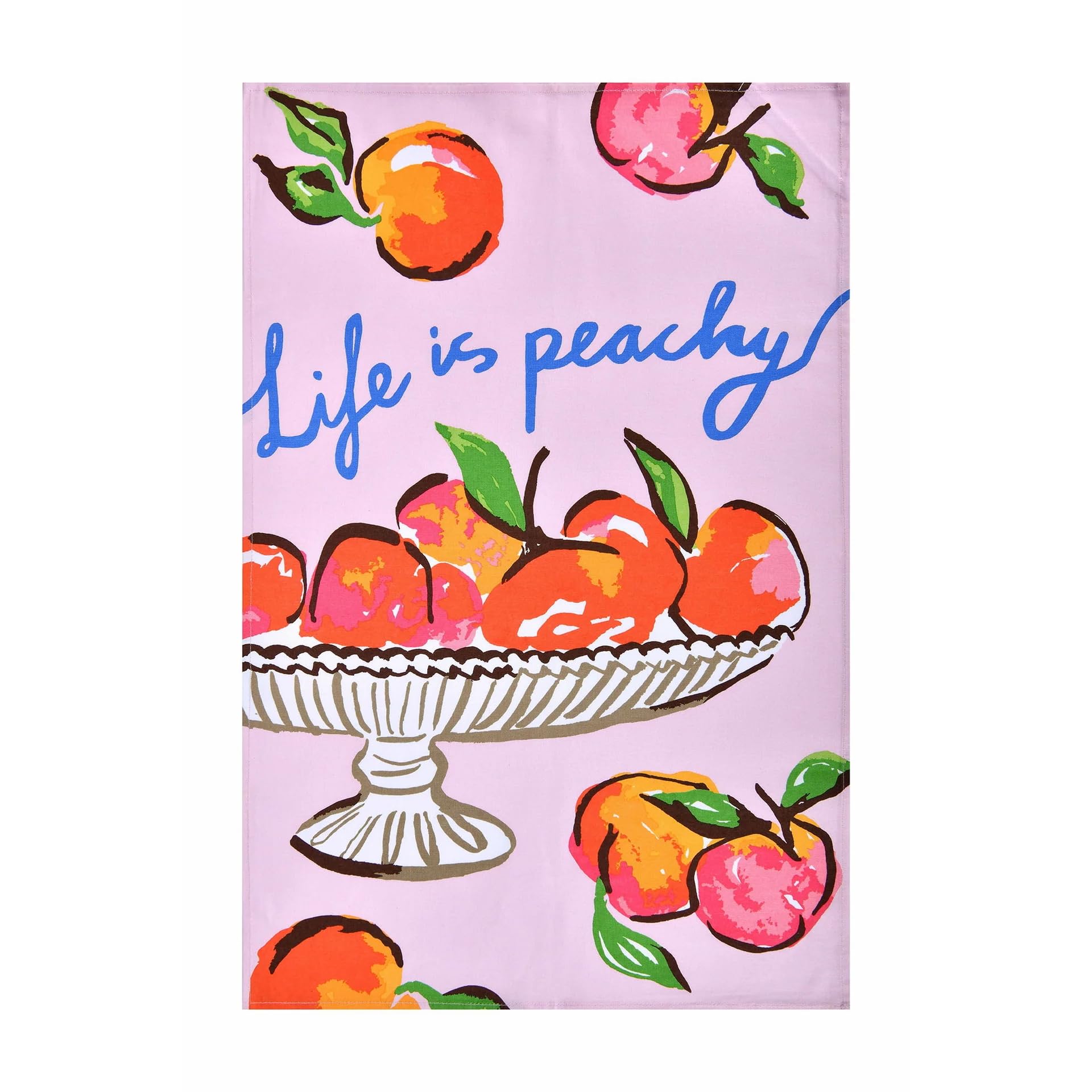 Summer Fruits Cotton Tea Towel - Pink by Ulster Weavers
