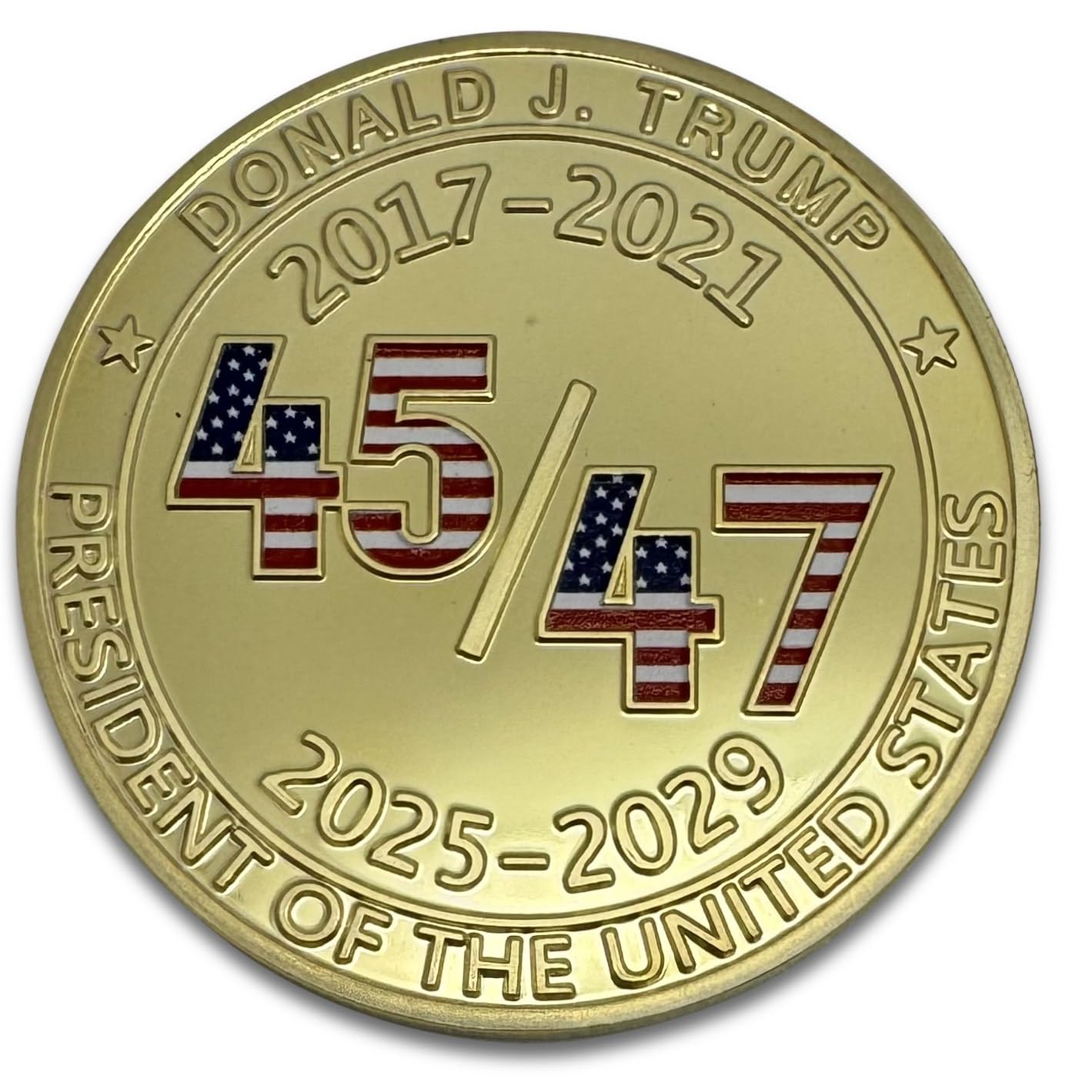 Aizics Mint Donald Trump Collectible 45 47 Gold Challenge Coin