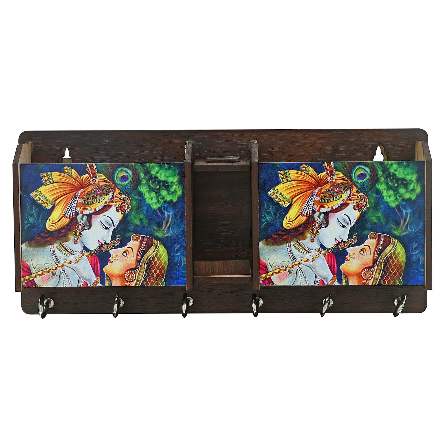Radha Krishan Key Holder - Key & Mobile Organizer -1