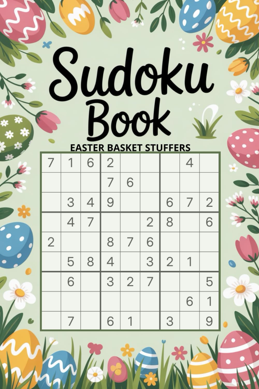 Easter Basket Stuffers: Sudoku Book for Teens: 100 Puzzles with Answers, 5 Levels of Difficulty