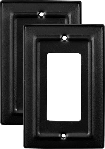 Miniatura 1 de Monarch Abode 19157 - Placa decorativa de pared de aluminio con interruptor único basculante arquitectónico, cubierta de salida de placa de