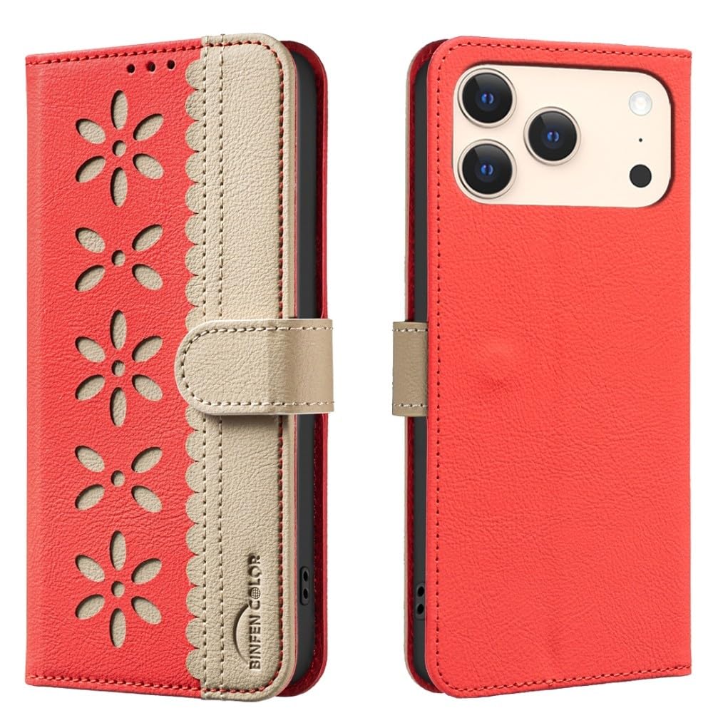Coque iPhone 14 Plus cuir premium clapet magnétique motif floral