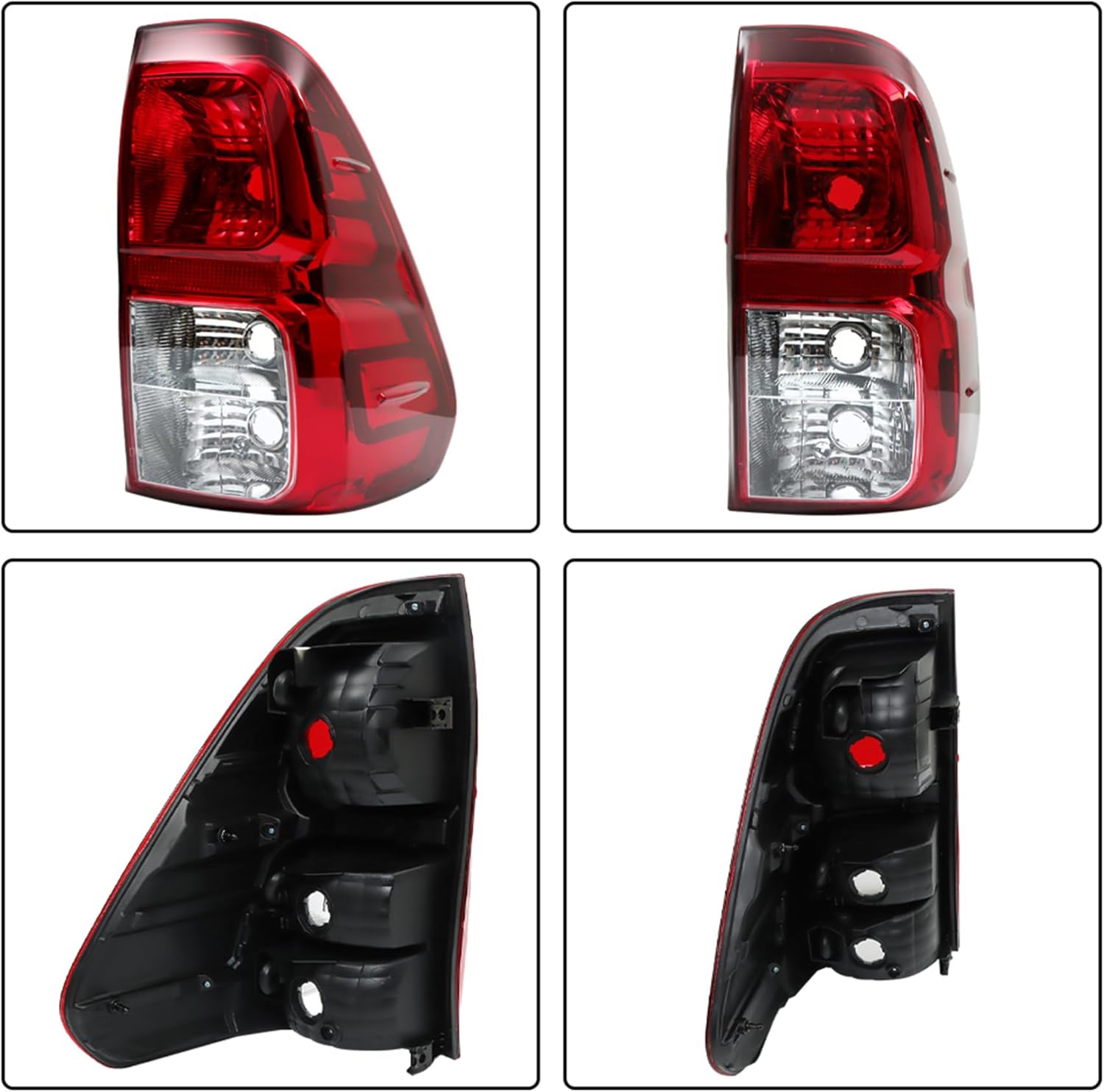 munirater Tail Light Assembly Right Side Replacement for Hilux Pickup Truck 2015-2020 RH Tail Lamp