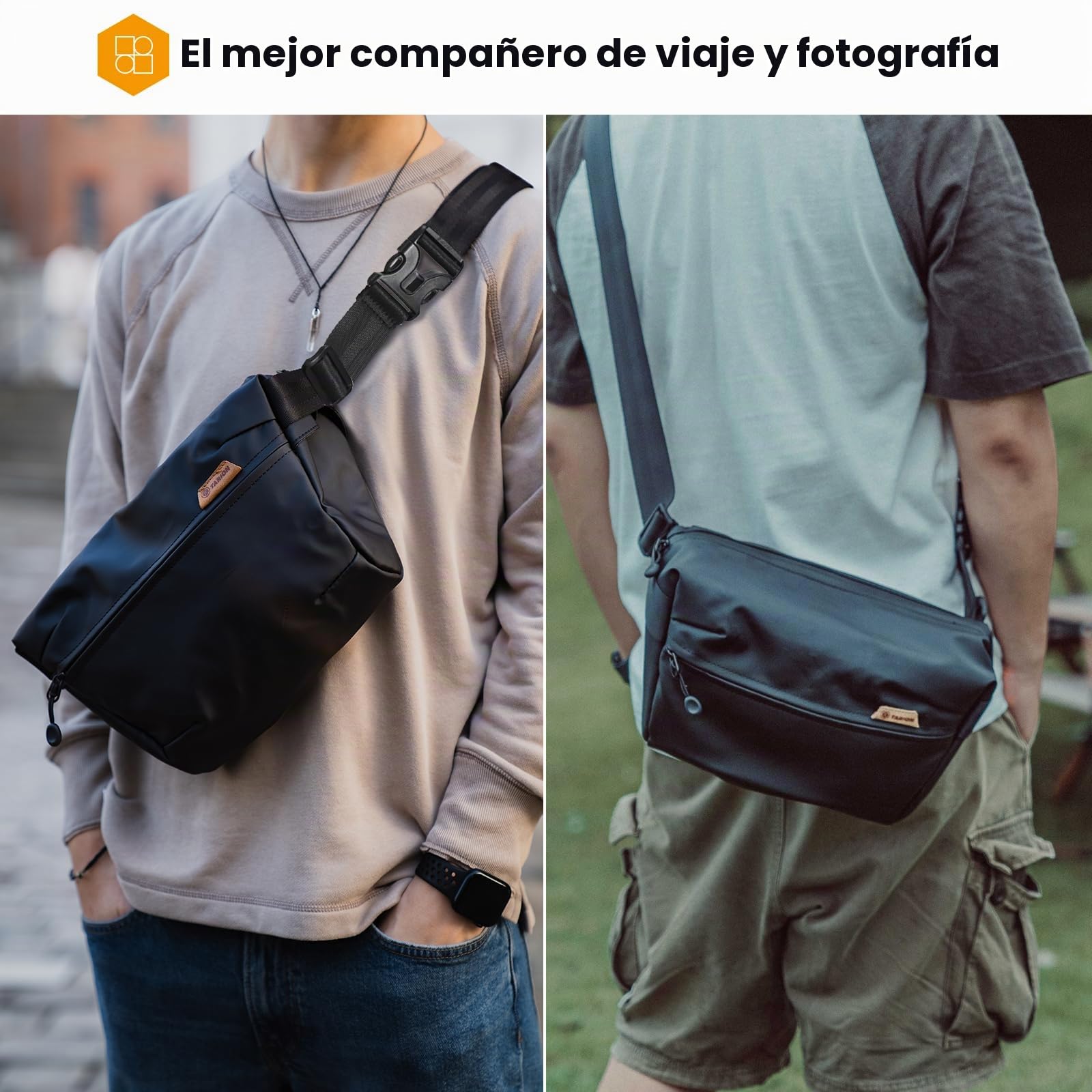TARION Bolso Bandolera para cámara: Bolso para cámara DSLR Sling Pack Fotografía Sling Bag Mochila para Drone SLR Cámara Sling Pack Bolso Cruzado TR-SB