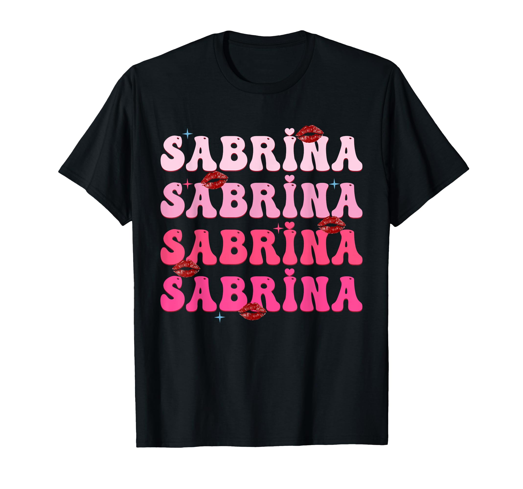 Sabrina Personalized Name Tee For Men Women KidsRetro Sabrina Personalized Name I Love Sabrina Groovy Meme T-ShirtOEKO-TEX STANDARD 100
