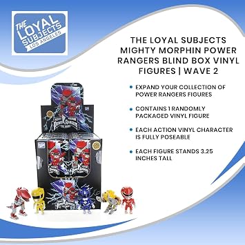 The Loyal Subjects Mighty Morphin Power Rangers Blind Box Vinyl Figures | Contains 1 Fully Posable Random Power Rangers Movie Figure | Wave 2
