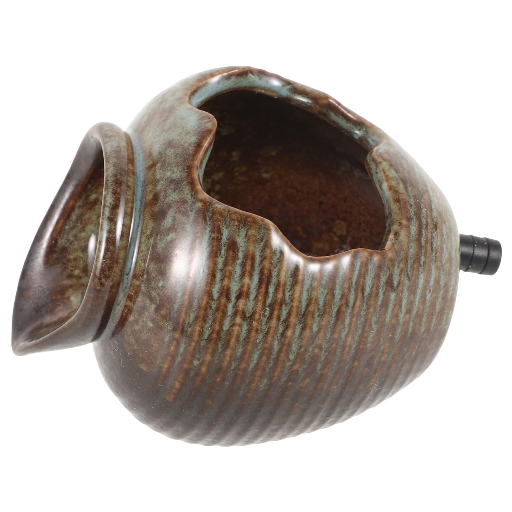 Toddmomy Ceramic Water Fountain for Garden Decor Unique Fish Friendly Design with Built Filtration Compact for Tabletop and Outdoor Use Optimal Water Circulation for Aquatic