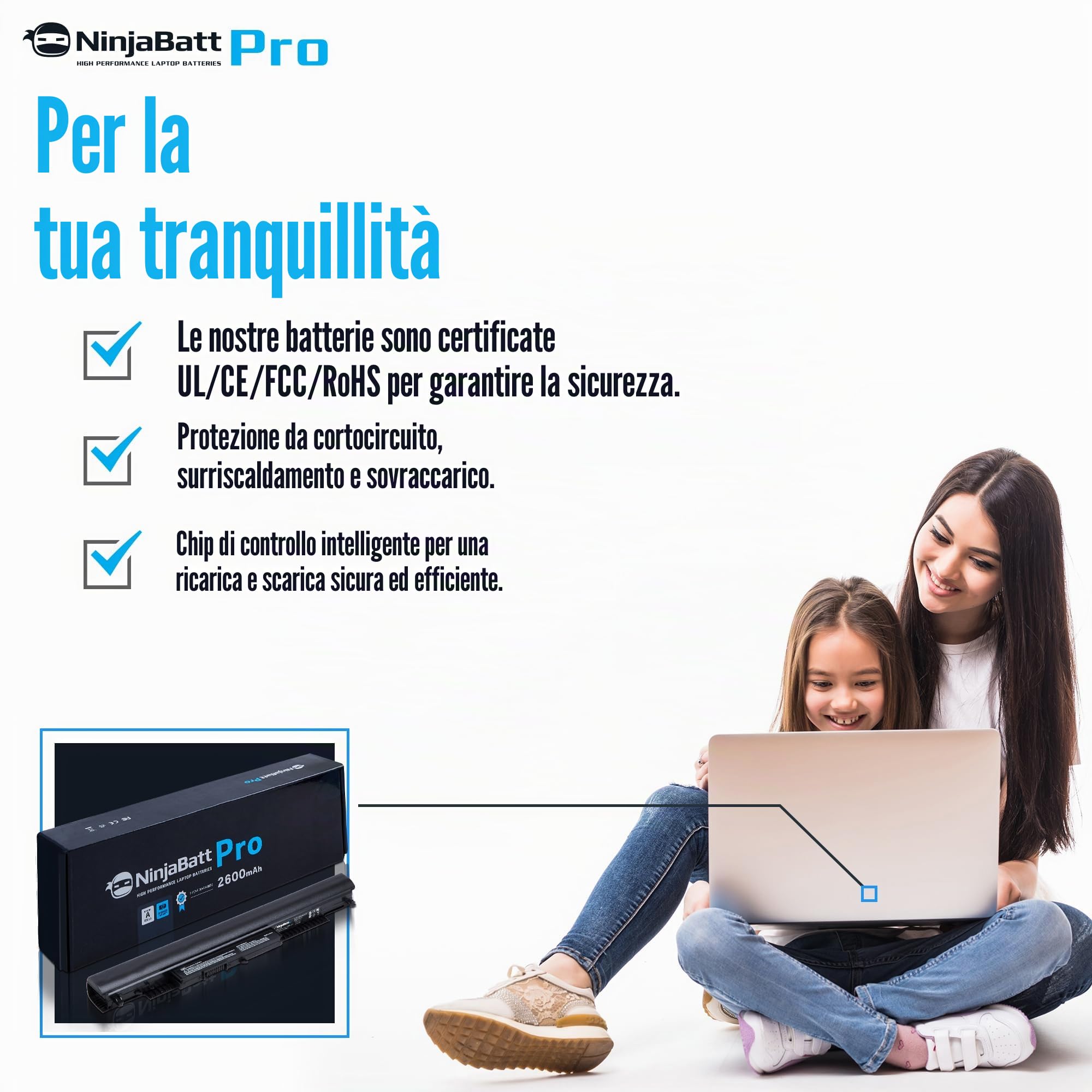 NinjaBatt Batteria Pro per HP 807957-001 807956-001 HS04 HS03 HSTNN-LB6V 807612-421 HSTNN-LB6U 250 G5 807611-421 TPN-C125 15-AF067SA 843532-8532-8532-8532-85 1 – Samsung Celle - Lunga Durata