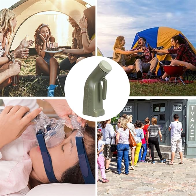 Orinal para hombre plástico 1000ml con tapa a prueba de derrames miniatura 7