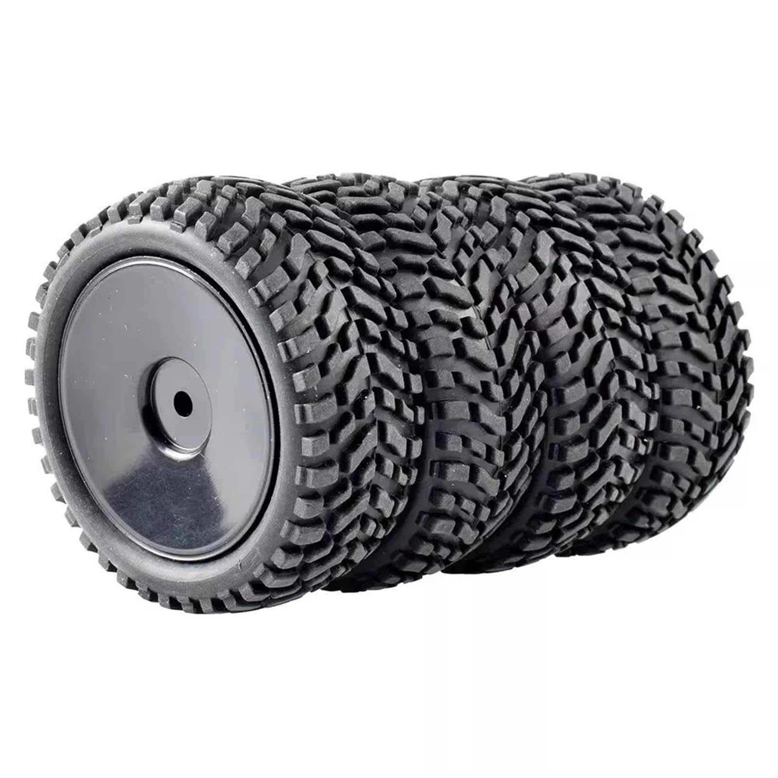 Rueda Neumáticos Goma, Bujes Hex 75mm 4Uds para Tamiya 1/12 1/14 1/10 RC
