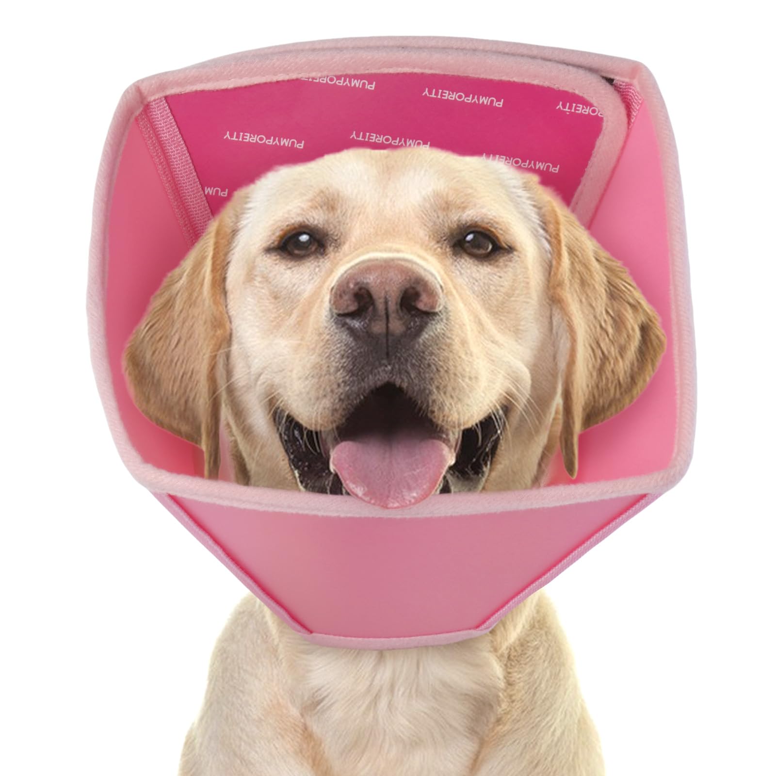 Collar Isabelino Perros Gatos, Conos de Recuperación para Mascotas Ajustable Collar Protector Perros Collare Cono Collarines para Curar Heridas para Gatos y Perros Pequeños Medianos Grandes(Rosa, L)