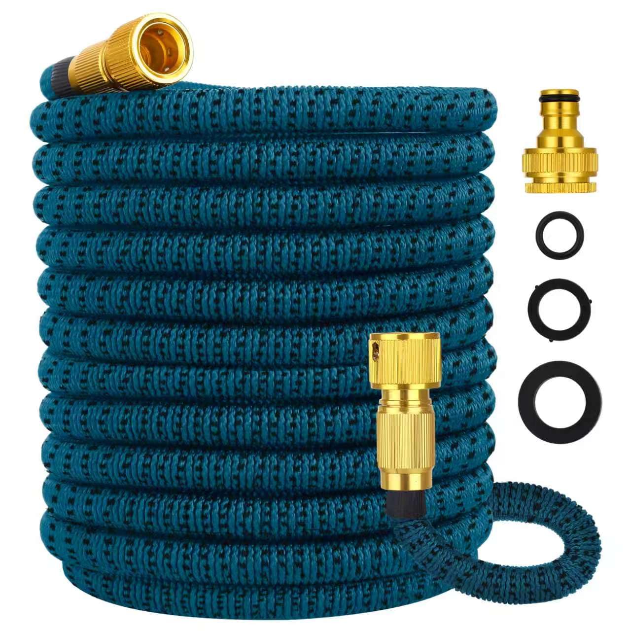 Garden Hose Extends to 50FT, Telescopic Flexible Hose 3X Expansion for Lawn Watering, Yard Cleaning, Pet Bathing, Car Washing