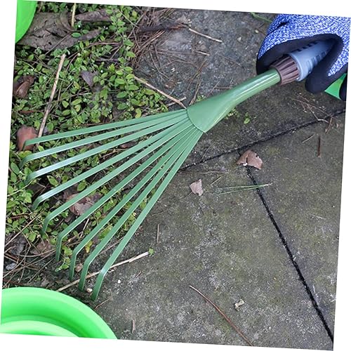 Miniatura 8 de BESPORTBLE Rastrillo de metal para jardín, herramientas de jardín, rastrillo de jardín, herramienta de resorte, rastrillo para mascotas, hoja de