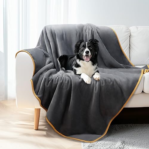 Miniatura 10 de Manta impermeable para mascotas, manta líquida a prueba de orina para sofá cama, sofá, reversible, forro polar sherpa para muebles pequeños,