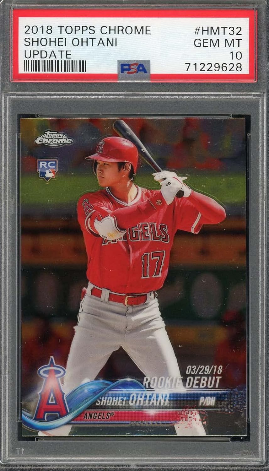 Shohei Ohtani 2018 Topps Chrome Update Baseball Rookie Card #HMT32 Graded PSA 10