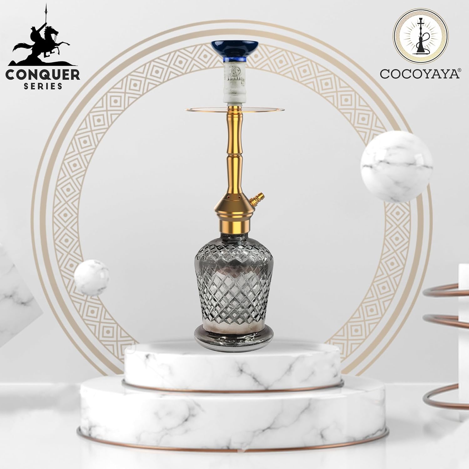 COCOYAYA Conquer Series Lobo Hookah Golden