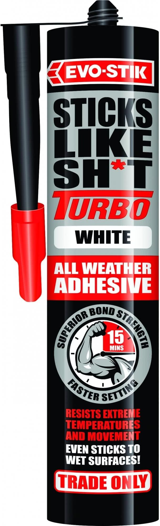 Evo-Stik Sticks Like Sh*t Turbo Grab Adhesive White 290ml