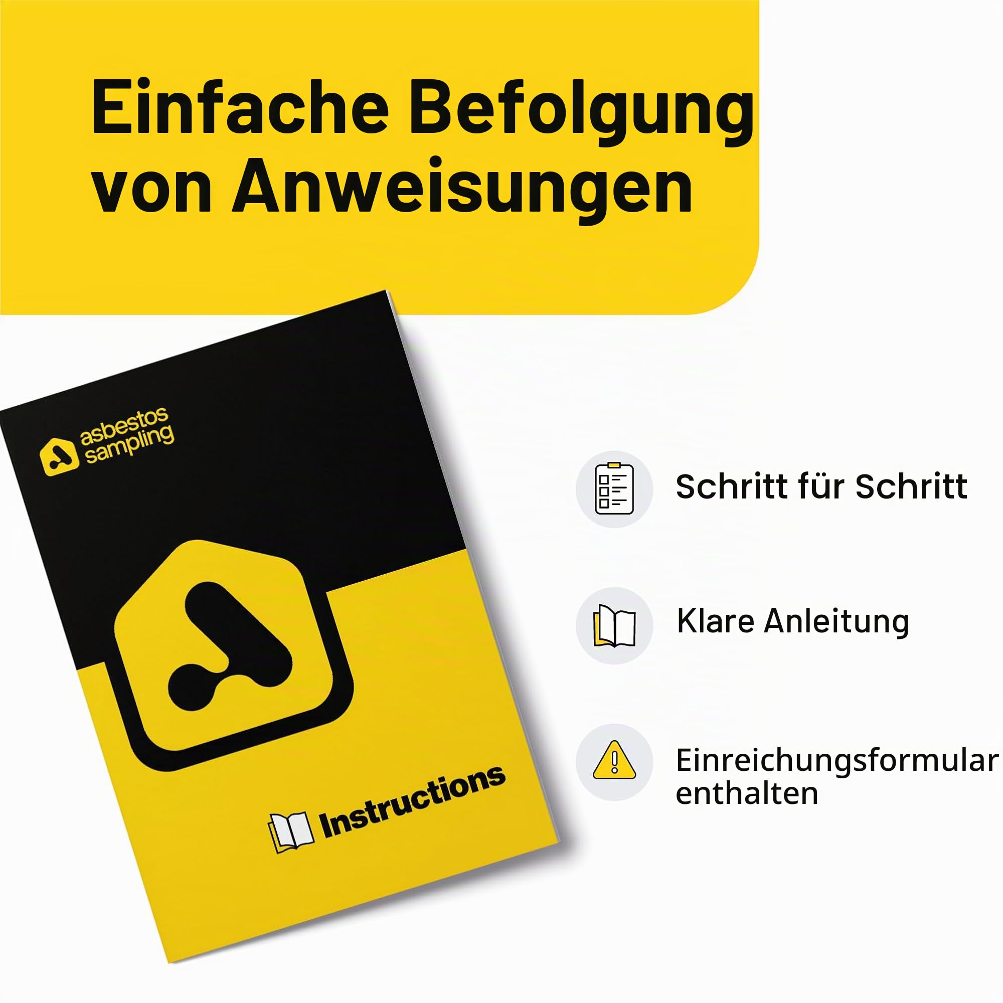 Asb estos Test-Set – nur Probentests – 72 Stunden (3 Werktage) NVLAP Laborergebnis mit Labortestgebühr im Lieferumfang enthalten. (1 Probe)