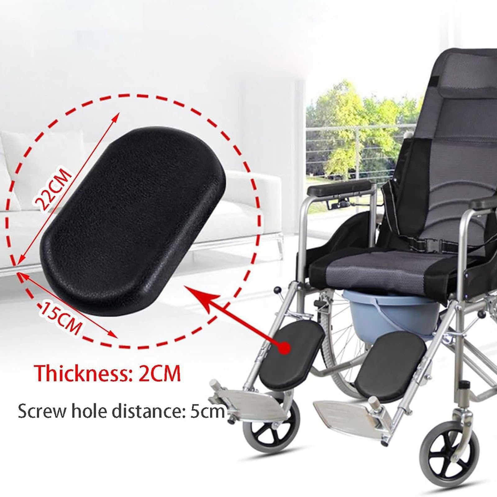Reemplazo Universal de Reposapiés ReposapiéS Elevables para Sillas de Ruedas Ángulo Ajustable de 90° a 180° Soporte de Pedal para Usuarios de Sillas de Ruedas