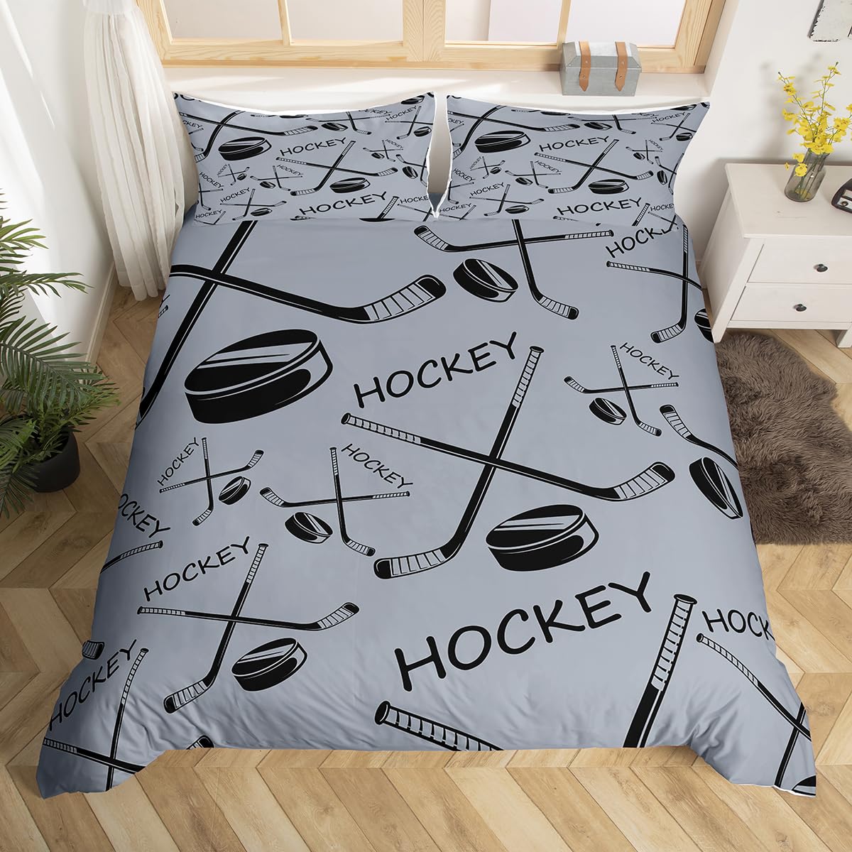 Hockey sur glace parure de lit enfants et adultes pour ambiance sports d'hiver