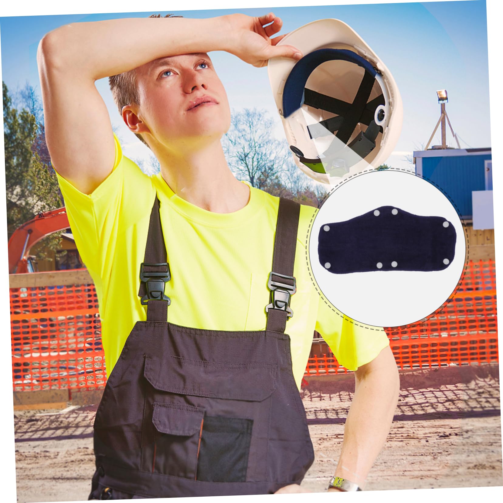 MAGICLULU 4 Sätze Schutzhelm-schweißband Bands Helfliner Schutzhelme Helmfutter Hart Wiederverwendbare Helmschweißbänder Hut Schweißbänder Schweißband Für Hardhats Stoff 5 Stück * 4