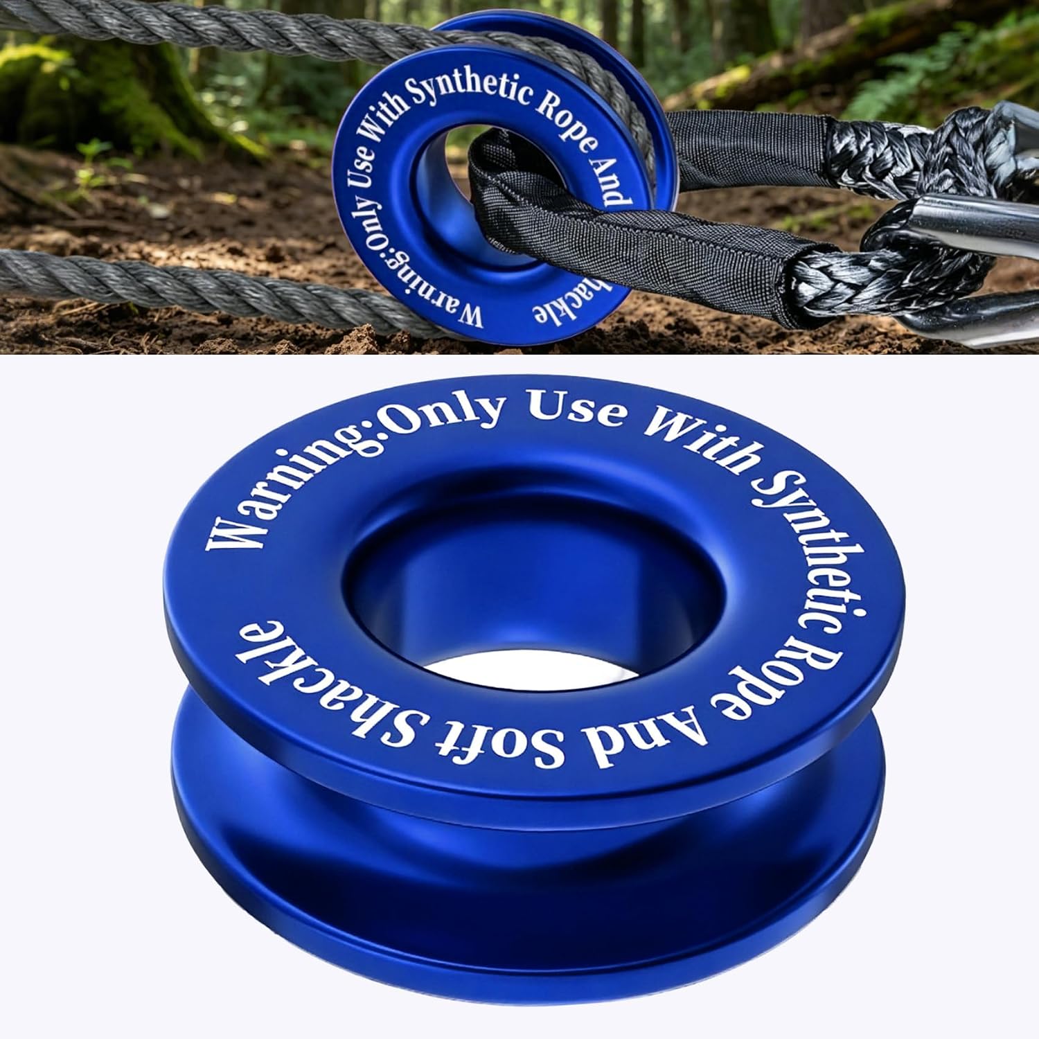 Winch Snatch Recovery Ring, Heavy Duty High Break Strength Tow Ring, 1PCS
