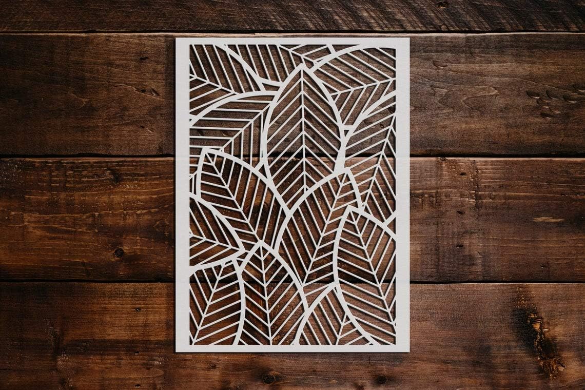 Leaves Stencil DIY Reusable Craft and Painting Wall Stencils - 427 (12x18)