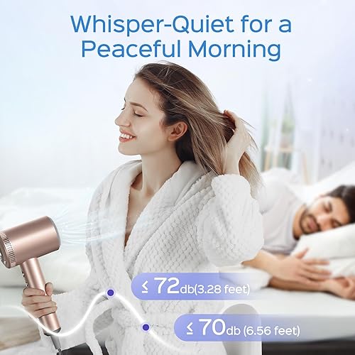 Miniatura 8 de Secador de Pelo Jolitoi con Difusor - Secador de Pelo Iónico Profesional de Alta Velocidad con Motor de 110,000 RPM para Secado Rápido, Secador de