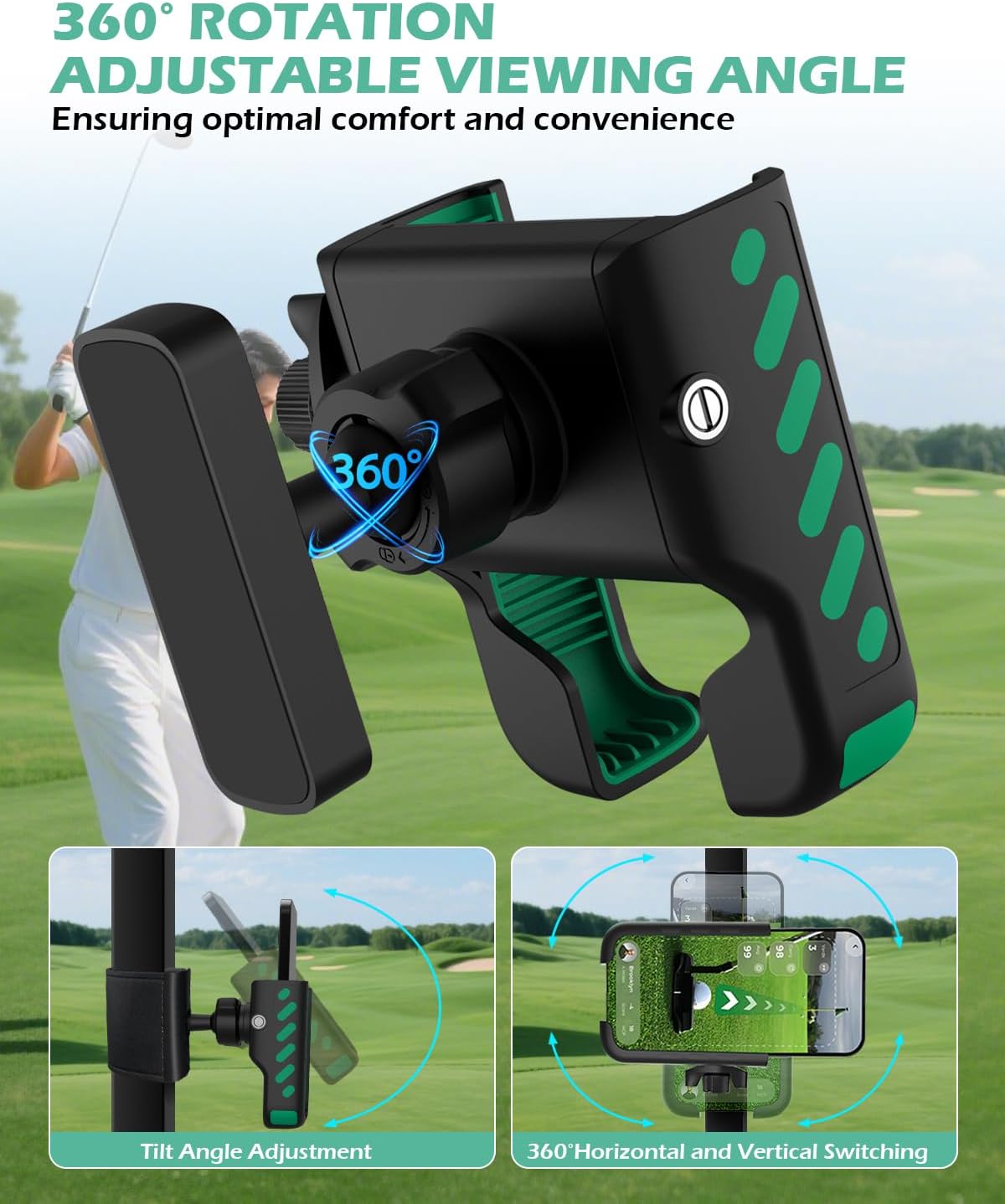 FLORICH Golf Cart Phone Holder Mount Magnetic Phone Holder Compatible with EZGO/Club Car/Yamaha, Ultra Strength 52 Magnet Cell Phone Caddy Compatible with iPhone/Galaxy/Google Pixel - Image 6